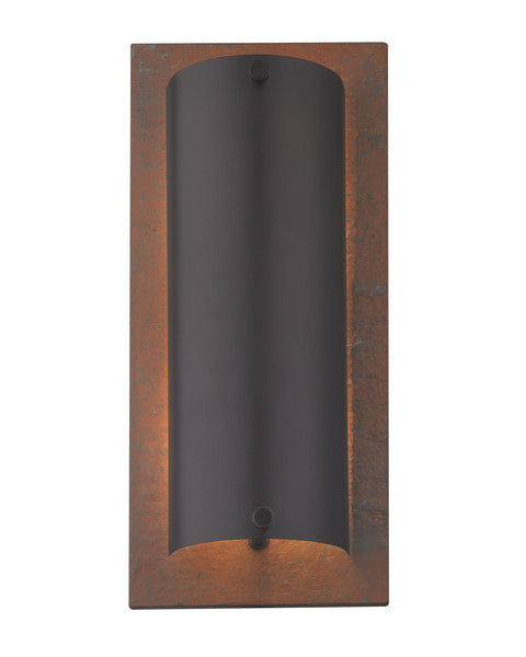 4914-34- Tahoe Wall Sconce in Natural Slate/Olde World Iron with Metal Sheet by Dolan Designs