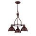 35923-ABZ- Timarron 3-Light Down Chandelier in Aged Bronze Brushed by Craftmade