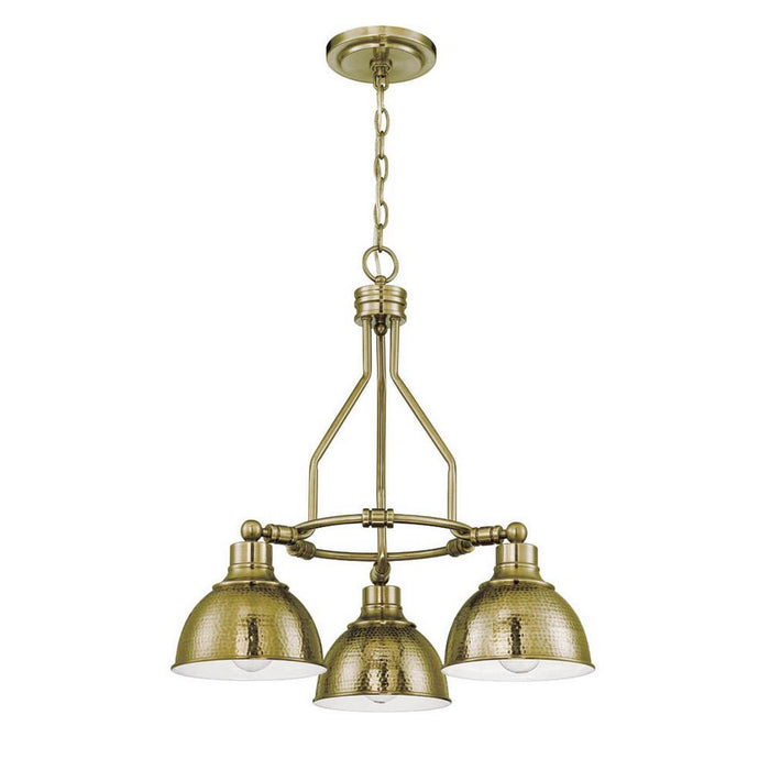 35923-LB- Timarron 3-Light Down Chandelier in Legacy Brass by Craftmade