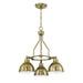 35923-LB- Timarron 3-Light Down Chandelier in Legacy Brass by Craftmade