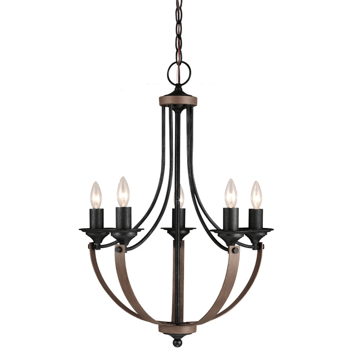 Corbeille Five Light Chandelier in Stardust