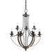 Corbeille Nine Light Chandelier in Stardust