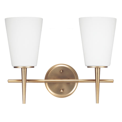 Driscoll Two Light Wall / Bath in Satin Brass