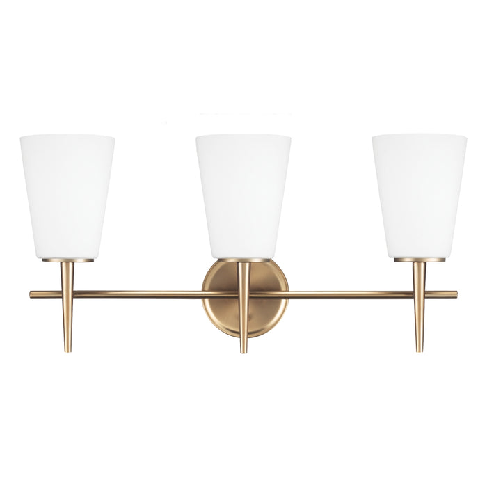 Driscoll Three Light Wall / Bath in Satin Brass