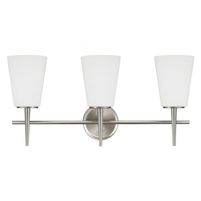 Driscoll Three Light Wall / Bath in Brushed Nickel