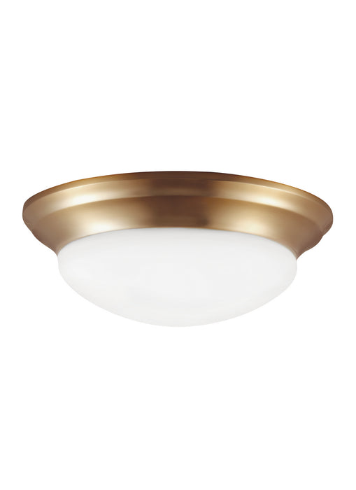 Nash Two Light Flush Mount in Satin Brass