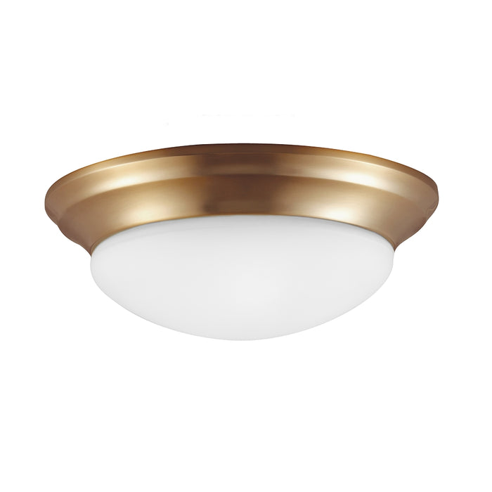 Nash Three Light Flush Mount in Satin Brass