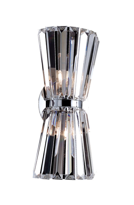 11272-010-FR001- Art Deco Armanno 2-Light Wall Sconce in Chrome with Firenze Clear Crystals by Allegri