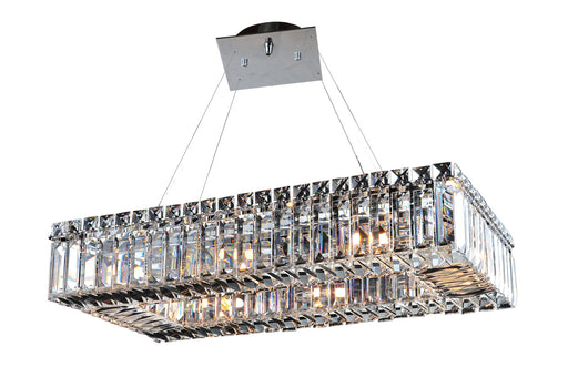 11707-010-FR001- Modern Classic Baguette 22" Rectangular Pendant in Chrome by Allegri