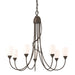 Flora 7 Arm Chandelier in Bronze - 103049-SKT-05-GG0444 by Hubbardton Forge