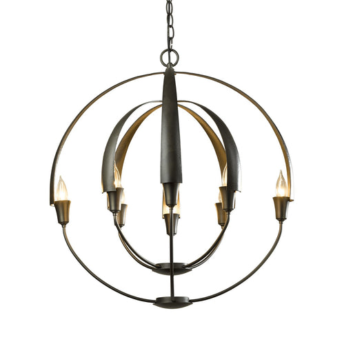 Double Cirque Chandelier in Dark Smoke - 104205-SKT-07 by Hubbardton Forge