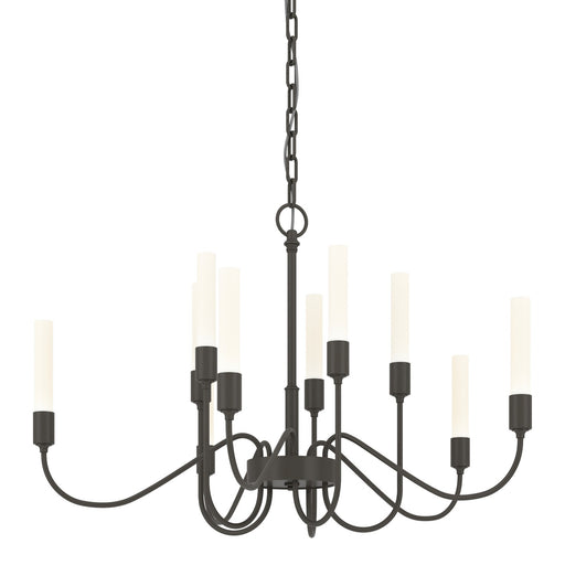 Lisse 10 Arm Chandelier in Dark Smoke - 106030-SKT-07 by Hubbardton Forge