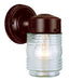 4900 RT- Quinn 1-Light Wall Lantern in Rust with Clear Glass by Trans Globe Lighting