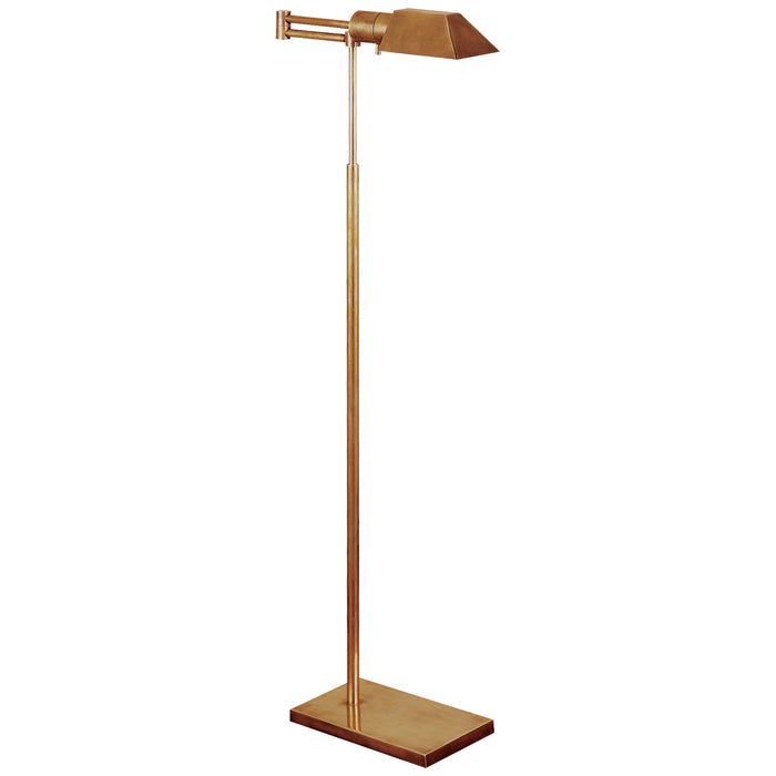 VC CLASSIC One Light Swing Arm Floor Lamp in Hand-Rubbed Antique Brass