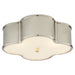 Basil Three Light Flush Mount in Polished Nickel