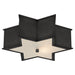 Sophia Three Light Flush Mount in Gun Metal