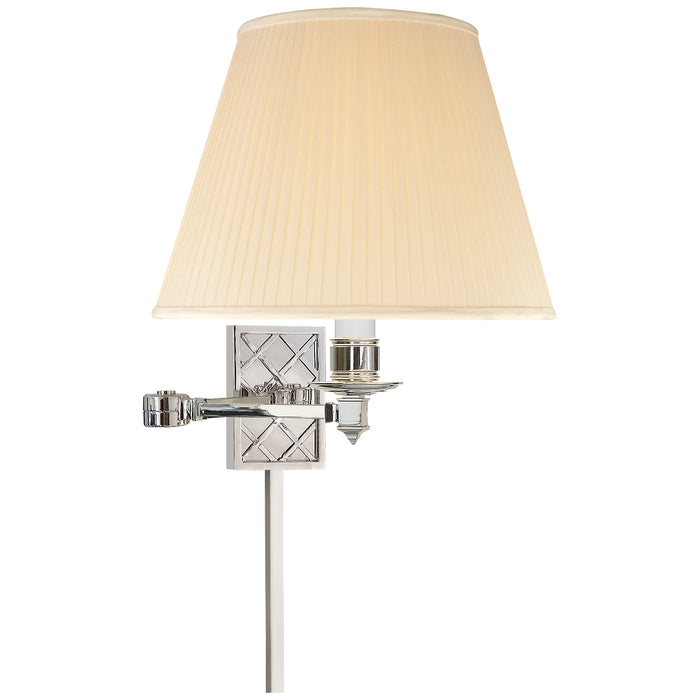 Gene One Light Swing Arm Wall Lamp in Polished Nickel