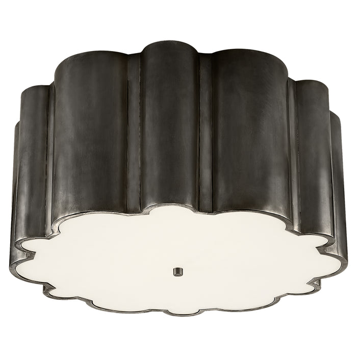 Markos Four Light Flush Mount in Gun Metal