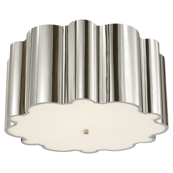 Markos Four Light Flush Mount in Polished Nickel