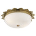 Rachel Two Light Flush Mount in Natural Brass