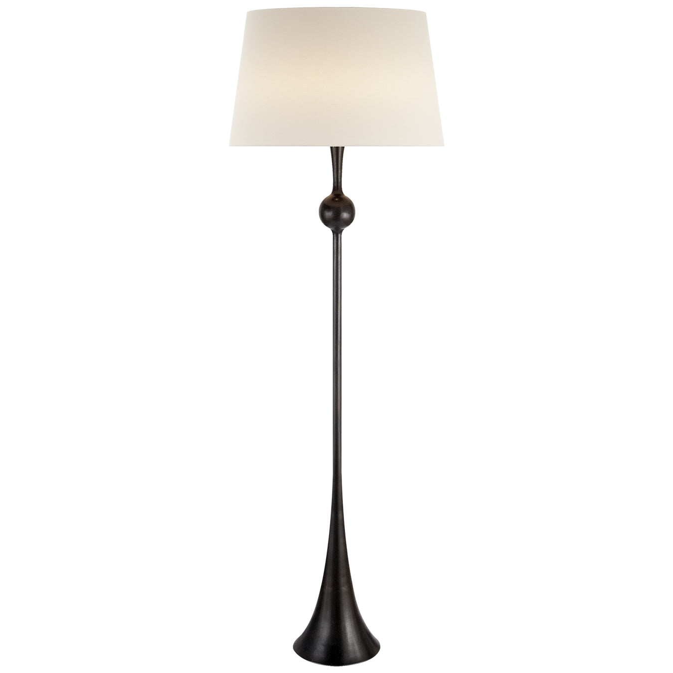 Dover One Light Floor Lamp in Aged Iron