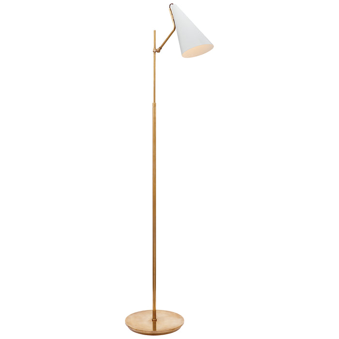 Clemente One Light Floor Lamp in Plaster White