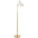 Clemente One Light Floor Lamp in Plaster White