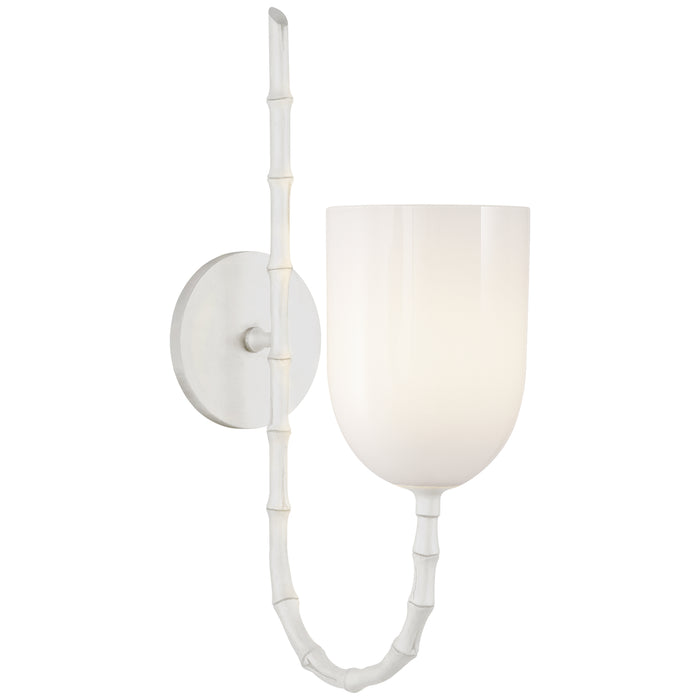 Edgemere One Light Wall Sconce in Plaster White