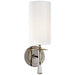 drunmore One Light Wall Sconce in Polished Nickel with Crystal