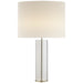Lineham Two Light Table Lamp in Crystal with Polished Nickel