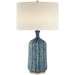 Culloden Table One Light Table Lamp in Pebbled Aquamarine