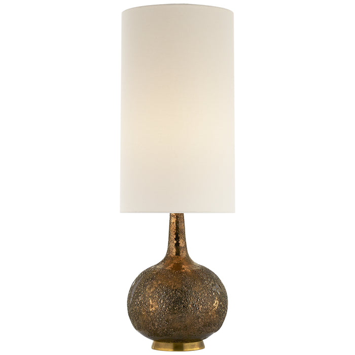 hunlen One Light Table Lamp in Burnt Gold