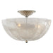 Rosehill Three Light Semi Flush Mount in Polished Nickel