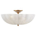 Rosehill Four Light Semi Flush Mount in Hand-Rubbed Antique Brass