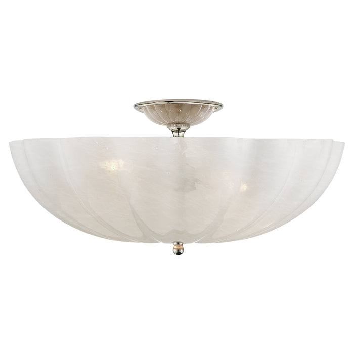 Rosehill Four Light Semi Flush Mount in Polished Nickel