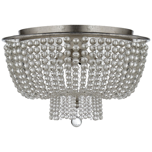 Jacqueline Four Light Flush Mount in Burnished Silver Leaf