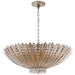 Hampton Six Light Chandelier in Burnished Silver Leaf