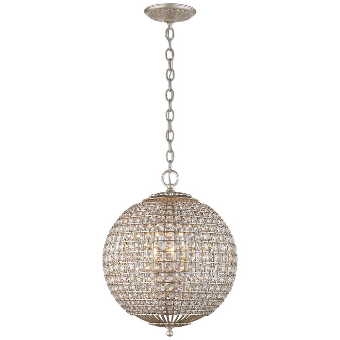 Renwick Four Light Chandelier in Burnished Silver Leaf