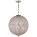 Renwick Four Light Chandelier in Burnished Silver Leaf