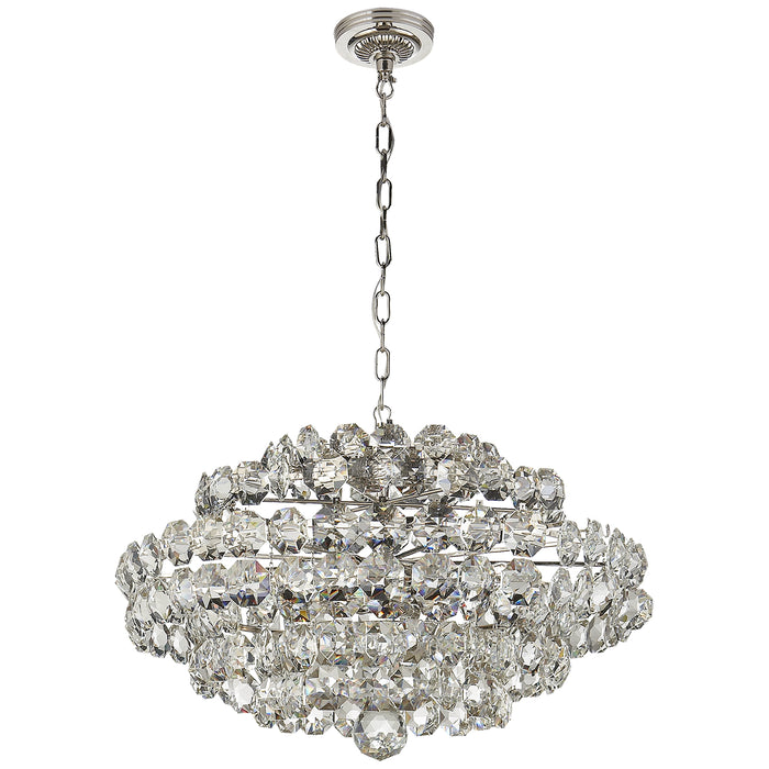 SANGER 12 Light Chandelier in Polished Nickel