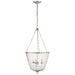 Pondview Three Light Lantern in Burnished Silver Leaf