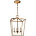 Darlana Four Light Lantern in Gilded Iron