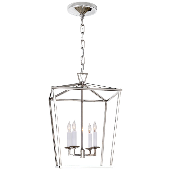 Darlana Four Light Lantern in Polished Nickel