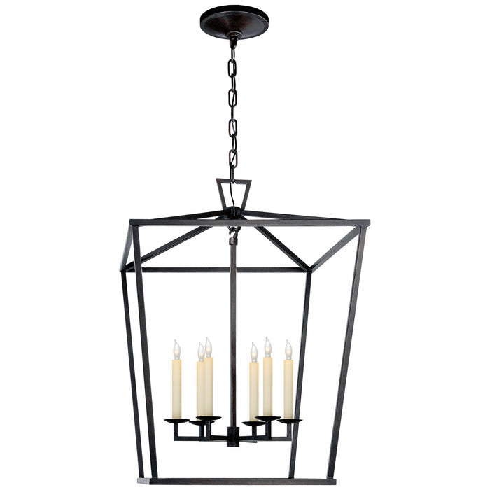 Darlana Six Light Lantern in Aged Iron