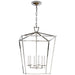 Darlana Six Light Lantern in Polished Nickel