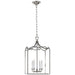 darlana4 Four Light Lantern in Polished Nickel