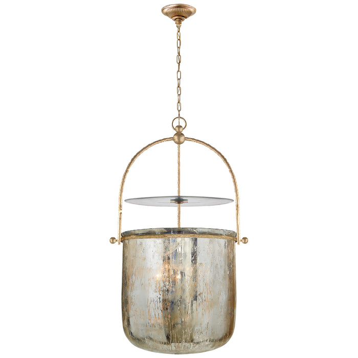 Lorford Four Light Lantern in Gilded Iron