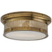 Alderly Two Light Flush Mount in Antique-Burnished Brass