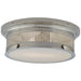 Alderly Two Light Flush Mount in Polished Nickel