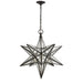 Moravian Star One Light Lantern in Aged Iron